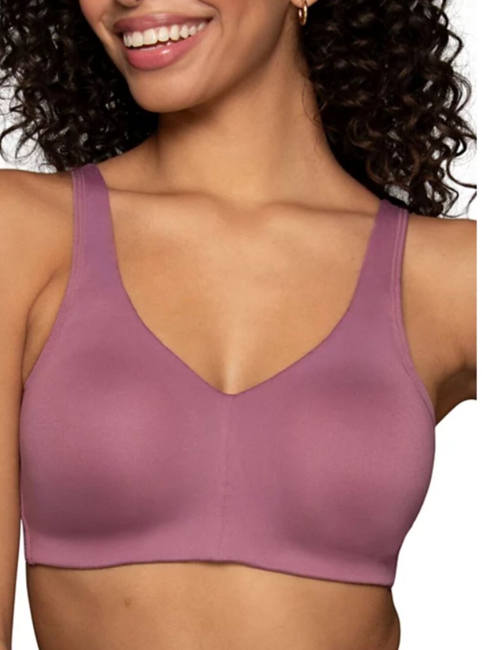 Vanity Fair Wirefree Bra XL Mauve Beyond Comfort Smooth NWT